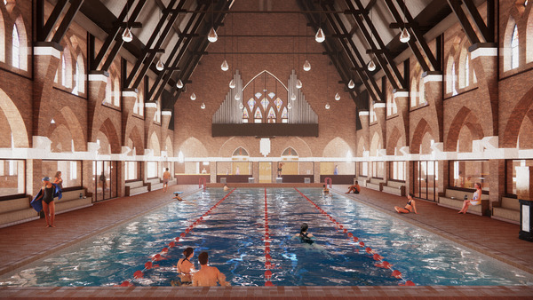 Как църква се превръща в басейн